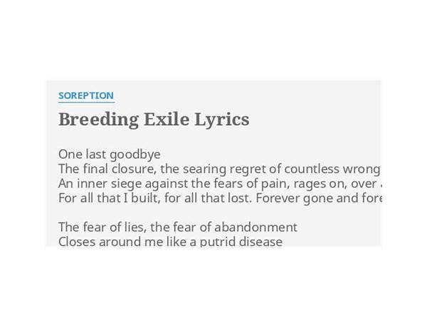 Breeding Exile en Lyrics [Soreption]