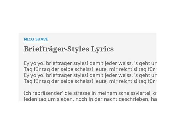 Briefträger-Styles de Lyrics [Nico Suave]