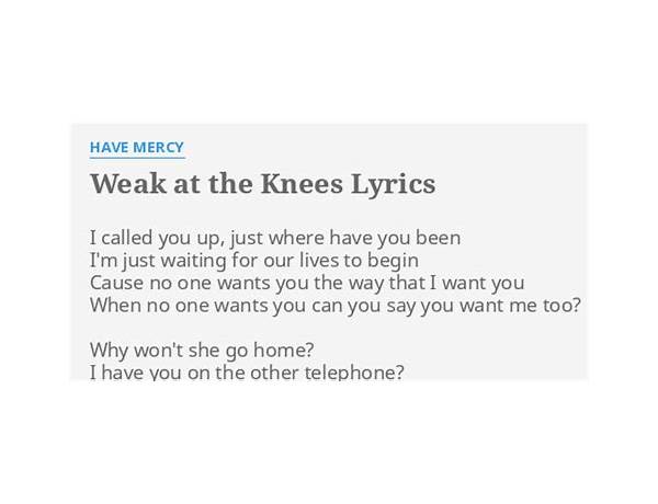 Bring the Weak to Their Knees en Lyrics [Talamyus]