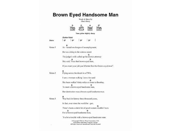 Brown Eyed Handsome Man en Lyrics [The Crickets]