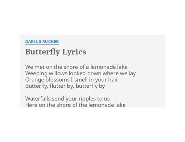 Butterfly en Lyrics [Darius Rucker]