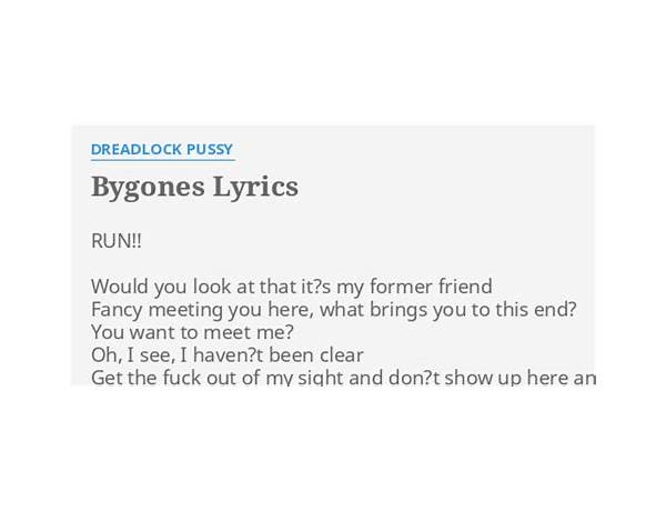 Bygones en Lyrics [Lucas Fournier]