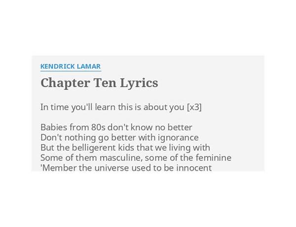 CHAPTER en Lyrics [​​kid c.]