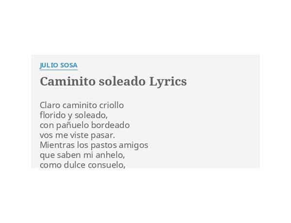 Caminito Soleado es Lyrics [Julio Sosa]