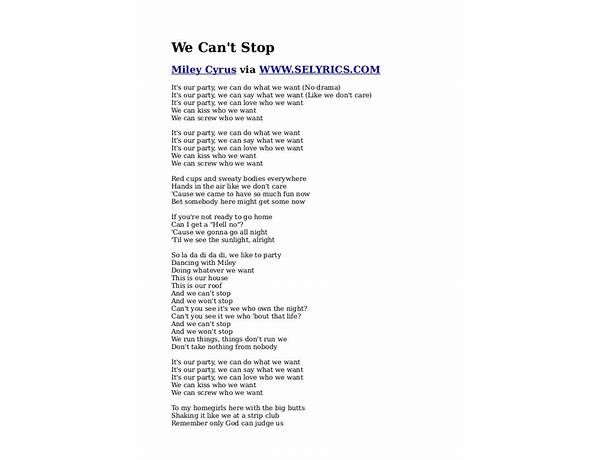 Can\'t Stop en Lyrics [Maroon 5]