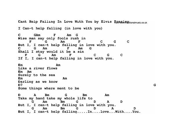 Can’t Help Falling In Love With You en Lyrics [Barry Manilow]
