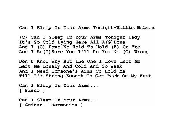 Can I Sleep In Your Arms? en Lyrics [Carla Bozulich]
