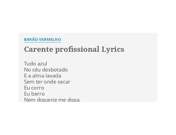 Carente Profissional Is A Cover Of: Carente Profissional By Barão Vermelho, musical term