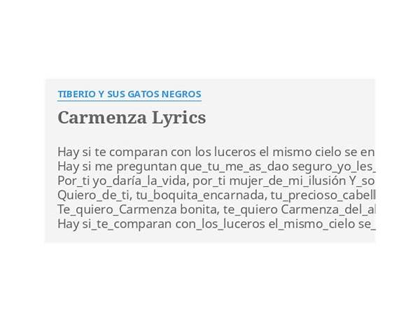 Carmenza es Lyrics [El Zebra]