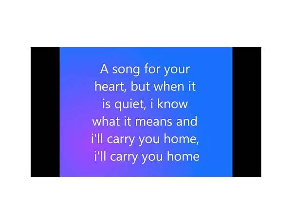 Carry You Home en Lyrics [Jamie Scott]
