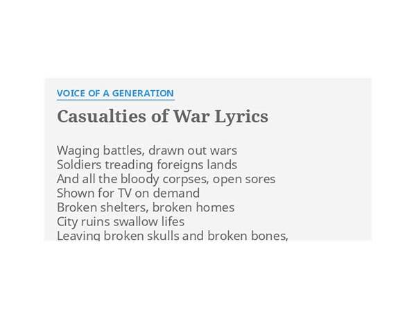 Casualties of War en Lyrics [Gossip]