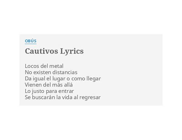 Cautivo es Lyrics [Elements (ESP)]