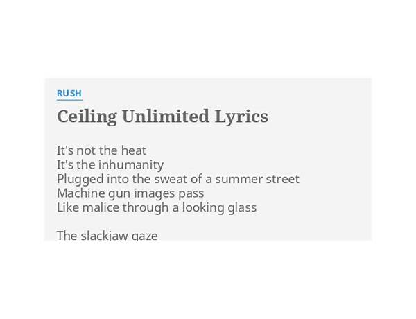 Ceiling Unlimited en Lyrics [Rush]