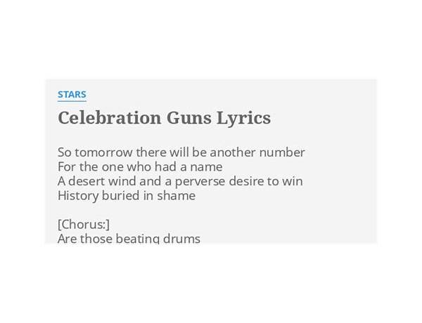 Celebration Guns en Lyrics [Stars]