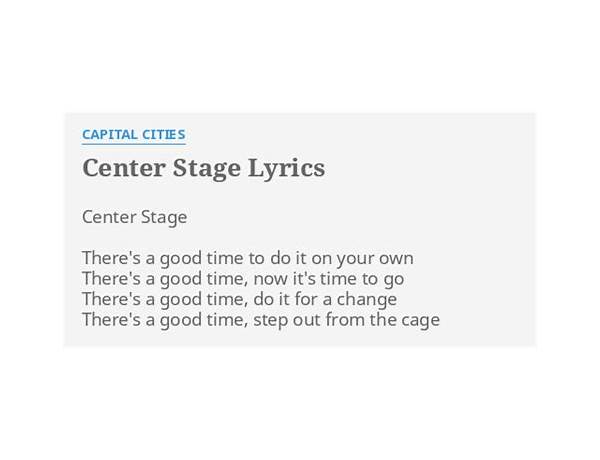 Center stage en Lyrics [Juda Jmar]