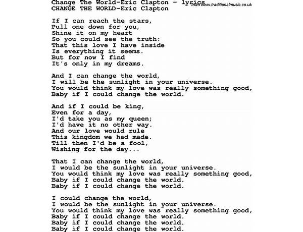 Change Your World en Lyrics [TeeFlii]