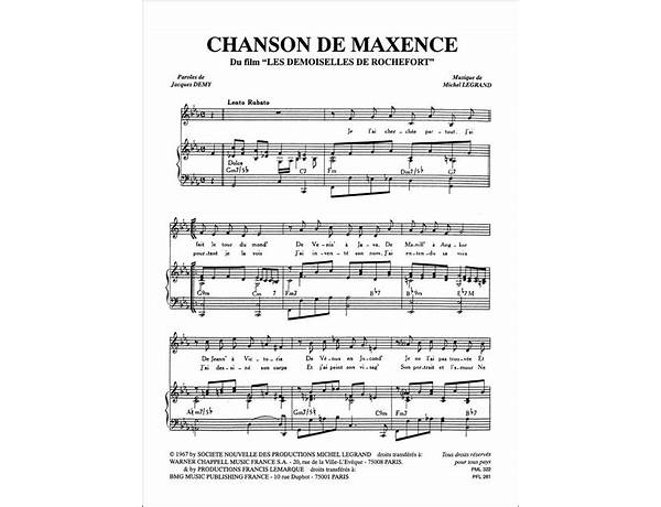 Chanson de Maxence fr Lyrics [Jacques Revaux]