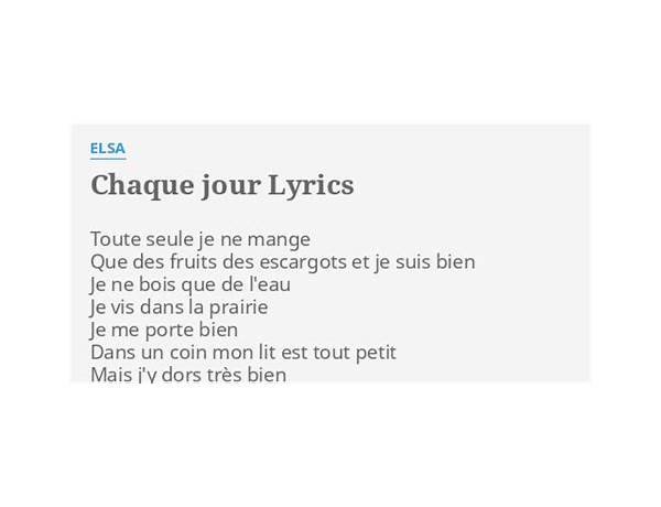 Chaque Jour fr Lyrics [Nessir & Danyelski]