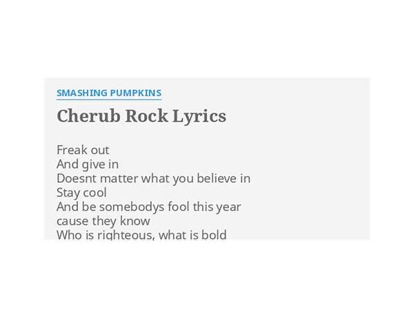 Cherub rock en Lyrics [Rockabye Baby!]