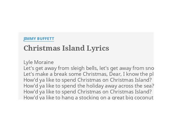 Christmas Island en Lyrics [Dickie Valentine]