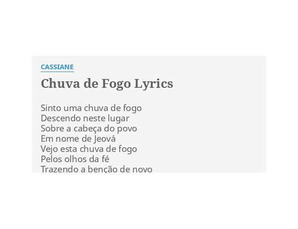 Chuva De Fogo pt Lyrics [Cassiane]
