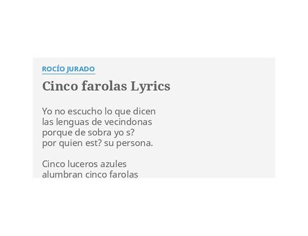 Cinco Farolas es Lyrics [Falete]