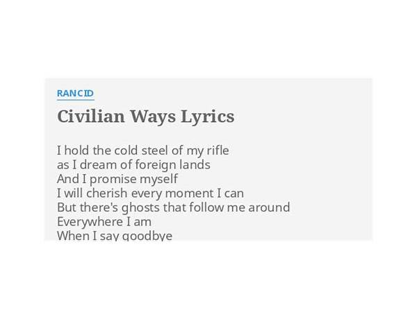 Civilian Ways en Lyrics [Rancid]