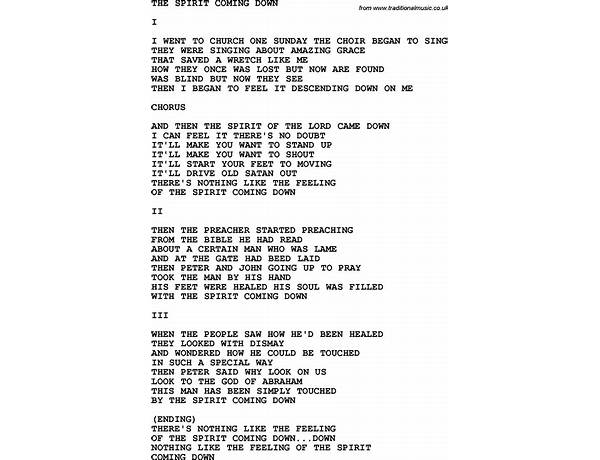 Coming Down en Lyrics [The United States of America]