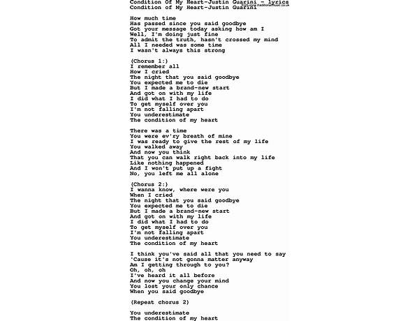 Condition of the Heart en Lyrics [Prince and the Revolution]