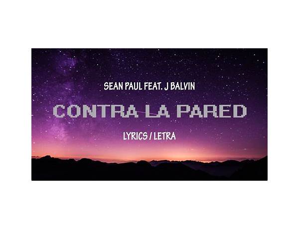 Contra la pared es Lyrics [Young Bandido]