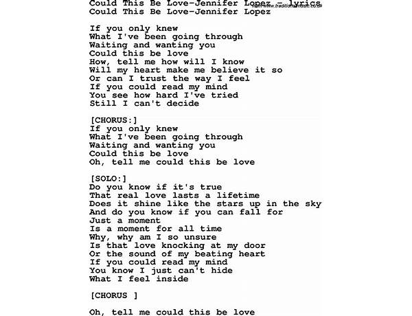 Could This Be Love? en Lyrics [Michael Gross]