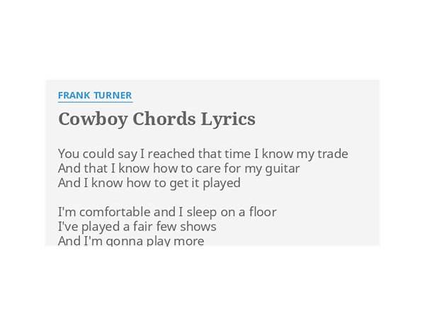 Cowboy Chords en Lyrics [Iris Marlowe]