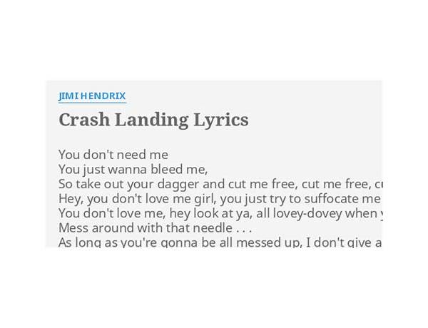 Crash Landing en Lyrics [Stay Here]