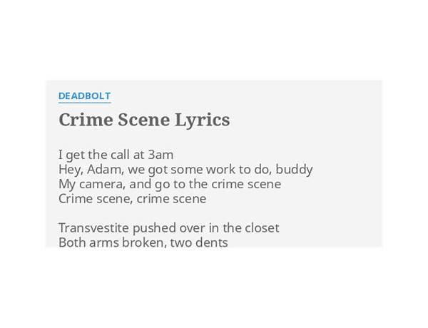Crime Scene en Lyrics [John Samaras]