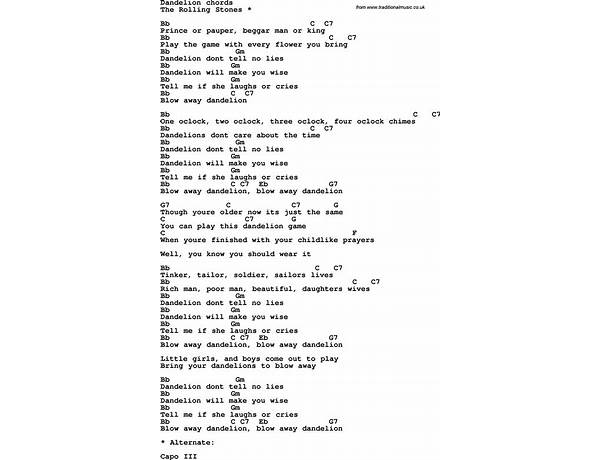 Dandelion en Lyrics [Rook Monroe]