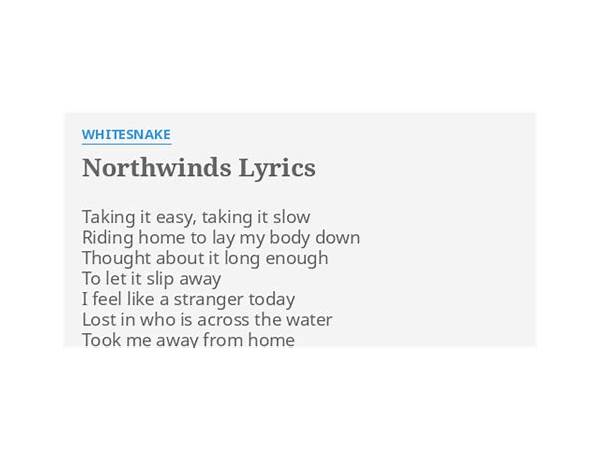 Days of North Winds en Lyrics [I (Band)]