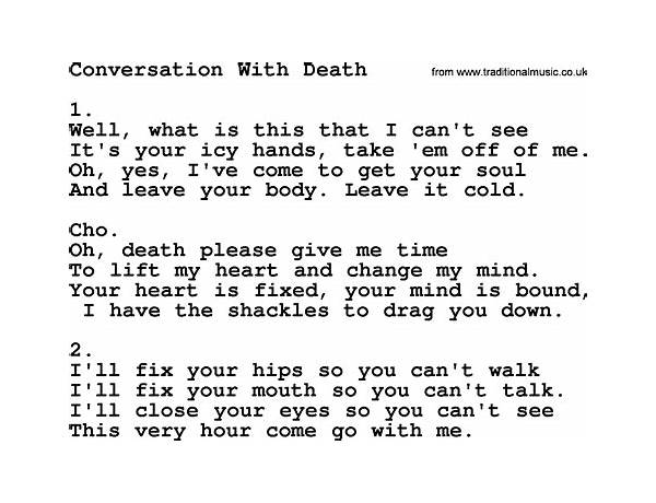 Death en Lyrics [Nneka]