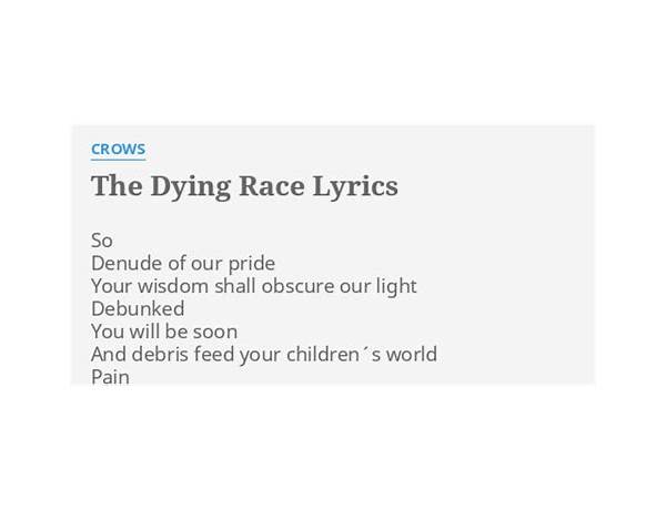 Death is not a race en Lyrics [Masterytko]