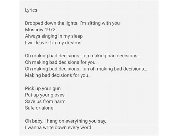 Decision en Lyrics [Live Solum]