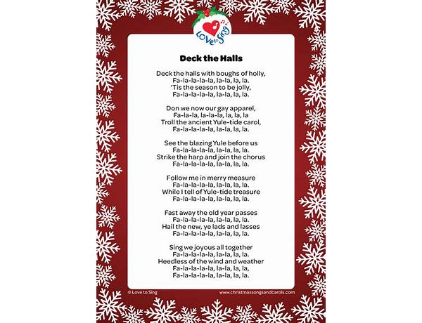 Deck the Halls en Lyrics [Olivia Newton-John]