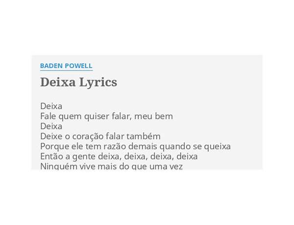 Deixa pt Lyrics [Rui David]