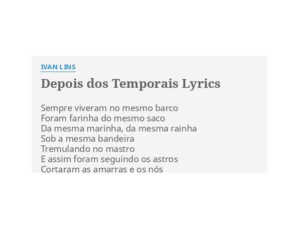 Depois dos Temporais pt Lyrics [Ivan Lins]