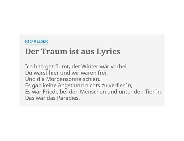 Der Traum en Lyrics [Mercy Machine]