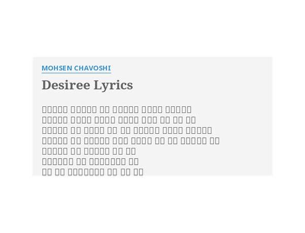 Desire en Lyrics [Jacob & Drinkwater]