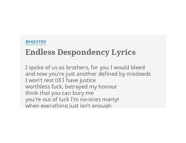 Despondency in Liaty en Lyrics [Monastery]