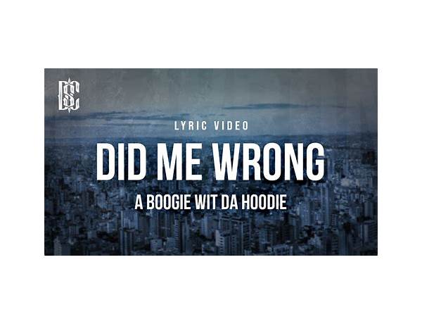 Did Me Wrong en Lyrics [ProtectFarm]