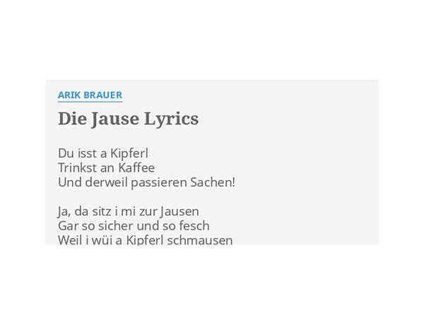 Die Jause de Lyrics [Arik Brauer]