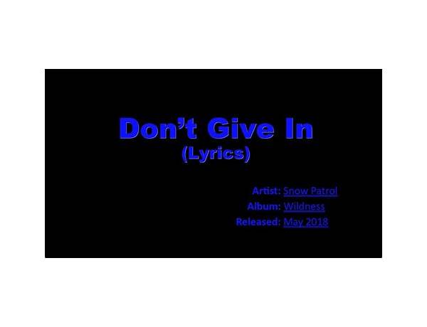 Don\'t Give In en Lyrics [Howard Hewett]