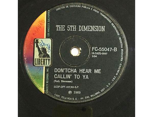 Don\'tcha Hear Me Callin\' to Ya en Lyrics [The 5th Dimension]