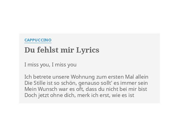 Du fehlst mir de Lyrics [Moritz Ley]